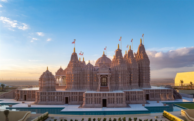 Wall of Harmony in Baps Abu Dhabi 