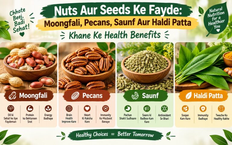 Nuts Aur Seeds Ke Fayde Moongfali, Pecans, Saunf Aur Haldi Patta Khane Ke Health Benefits